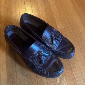 Rockport Burgundy Leather Tassel Loafers, Size 9M